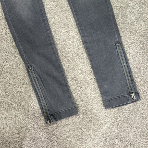 Anine Bing Skinny Double Zip Gray Jeans 24 - Picture 4 of 6